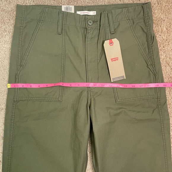 NEW LEVI'S Ribcage Straight Ankle Utility Pants in Khaki-Green Size 32 X 29 NWT - Picture 13 of 16